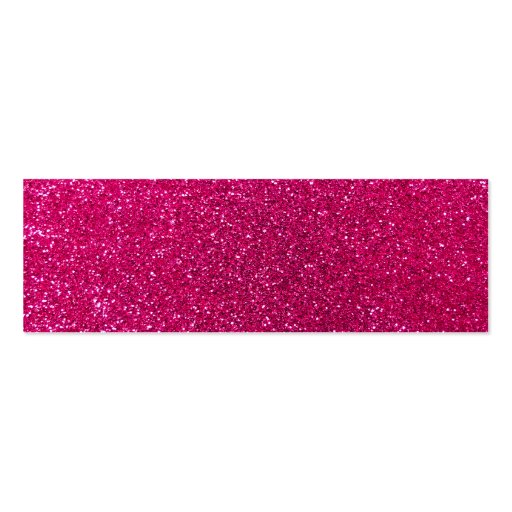 Neon hot pink glitter business card (back side)