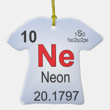Neon Individual Element of the Periodic Table Christmas Ornament
