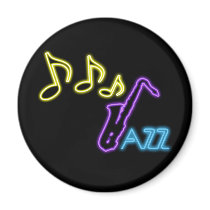 Neon Jazz Bar Sign magnets