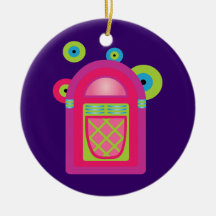 Neon Jukebox Christmas Tree Ornaments