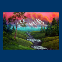 Neon Landscape Poster posters
