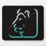 Neon Leo mousepad
