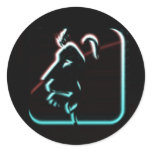Neon Leo Stickers