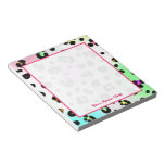 Neon Leopard Personalized Notepad