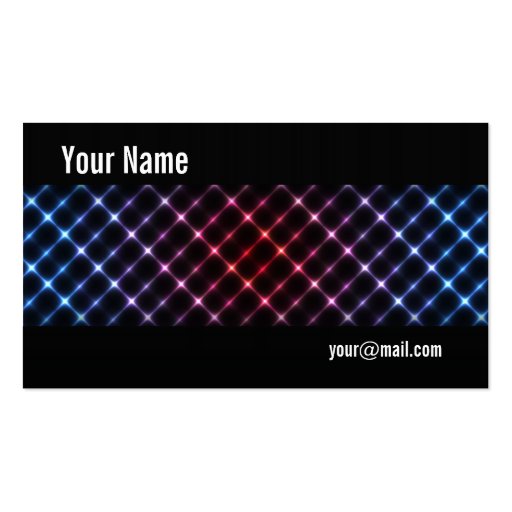 Neon lights business card (front side)