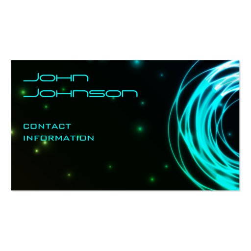 Neon Lights circles business card (back side)