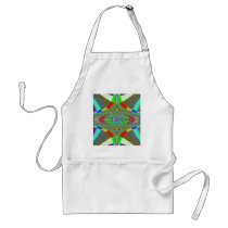 Neon Lights Ladder Fractal Apron