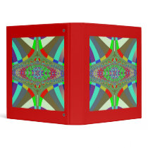 Neon Lights Ladder Fractal Vinyl Binder