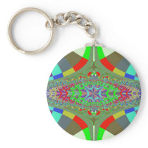 Neon Lights Ladder Fractal Key Chain