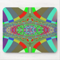Neon Lights Ladder Fractal Mousepad