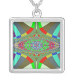 Neon Lights Ladder Fractal Custom Necklace