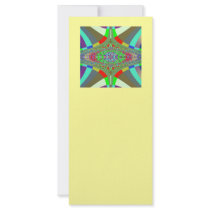 Neon Lights Ladder Fractal Rack Card Design