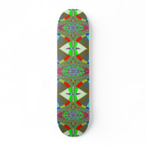 Neon Lights Ladder Fractal Skate Board Deck