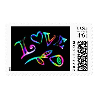 Neon Love Stamp