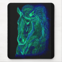 Neon Mane Mousepad by RookyStudios Neon Mane Mousepad