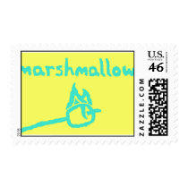 neon marshmallow postage
