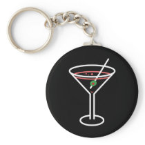 Neon Martini Keychain