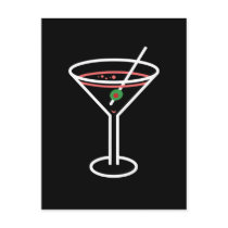 Neon Martini Postcards