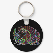 Neon Masquerade Keychain by RankinOriginals Neon Masquerade Keychain