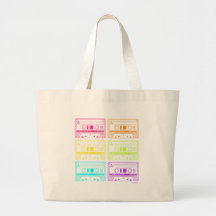 Neon Mix Tapes Canvas Bags