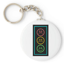 Neon Moody Stoplight keychains