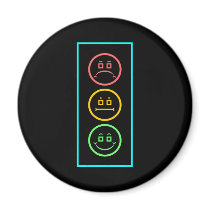 Neon Moody Stoplight magnets