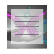 Neon Mystic Butterflies Scratch Pads