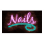 Neon Nails Technician Business Card Template