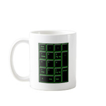 Neon Number Pad mugs