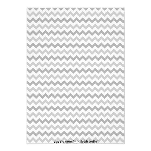 Neon Orange and Grey Chevron Birthday Invitation