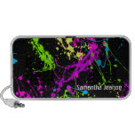 Neon Paint Splatter Personalized Speaker speakers