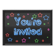 Neon Party Invitation