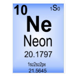 Neon Periodic Table Element Postcards