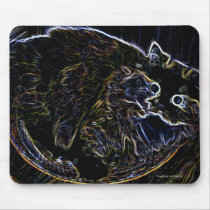 Neon Persian Cat Mousepad