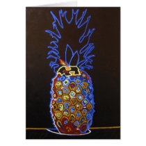 Neon Pineapple Greeting Card / Invitation cards