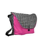 Neon Pink & Houndstooth Rickshaw Messenger Bag messenger bags