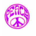 Neon Pink Peace Symbol t-shirts by loafyloaf Neon Pink Peace Symbol t-shirts