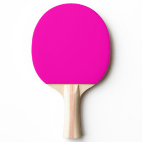 Neon Pink Solid Color Ping-Pong Paddle