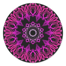 Neon Pink Space Flower stickers
