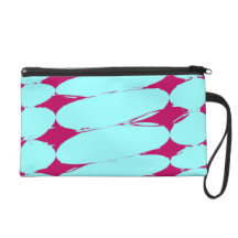 Neon Pink Splash Clutch Bagettes Bag Wristlet Purses