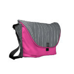Neon Pink & Steel Woodgrain Rickshaw Messenger Bag messenger bags