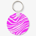 Neon Pink Zebra keychains by NotionsbyNique Neon Pink Zebra keychains