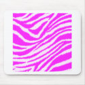 Neon Pink Zebra mousepads by NotionsbyNique Neon Pink Zebra mousepads