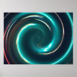 Neon psychedelic  spiral posters