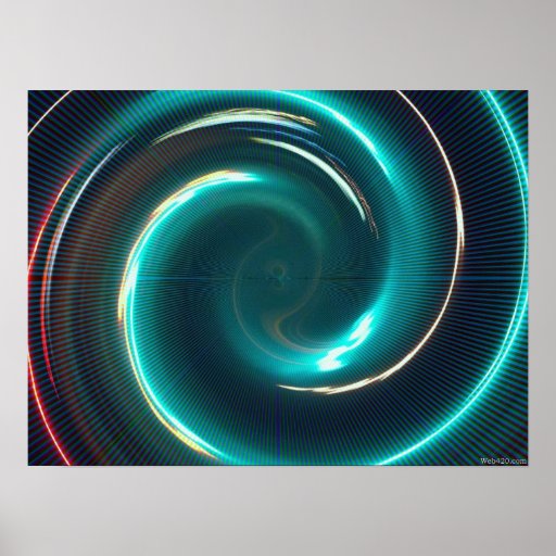 Neon psychedelic  spiral posters