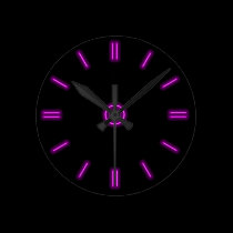 Neon Purple Clock wall clocks