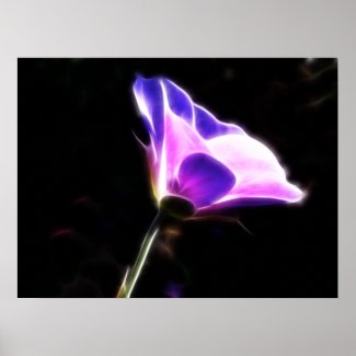 Neon Purple Flower Photo print