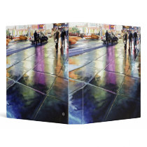 "Neon Rain" New York Watercolor binders by PaulJacksonart "Neon Rain" New York Watercolor binders
