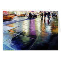 "Neon Rain" New York Watercolor Cards