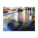 "Neon Rain" New York Watercolor postcards